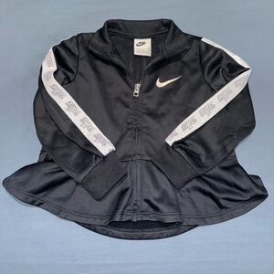 Nike 2T Girl’s Black Tutu Style Zip Up Jacket EUC**